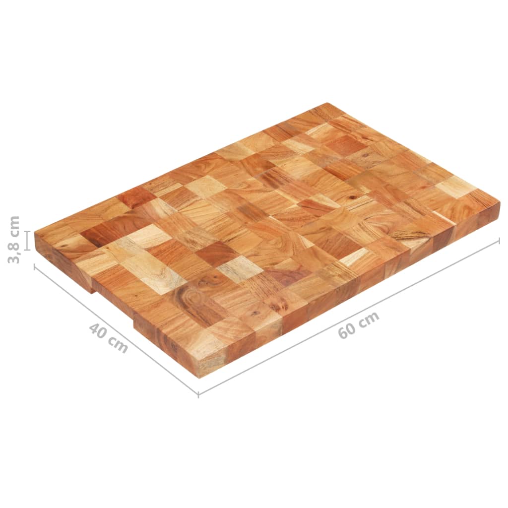 Cutting board, 60x40x3.8cm, solid acacia wood