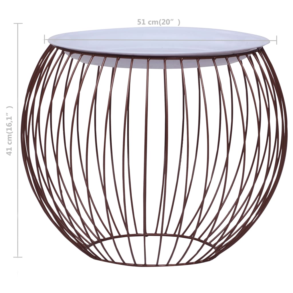 Coffee table, gold-coloured, 51cm diameter