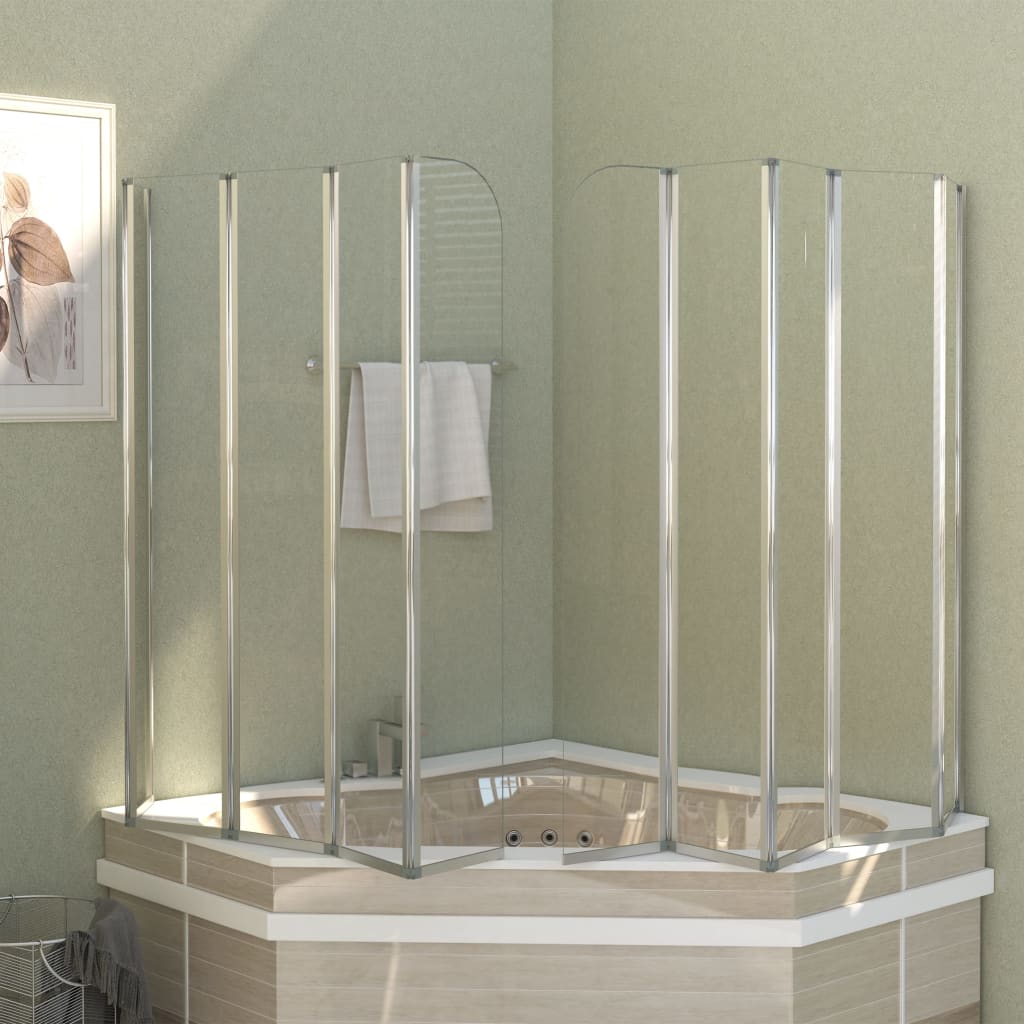 Shower screen, clear, 120x140cm, tempered glass