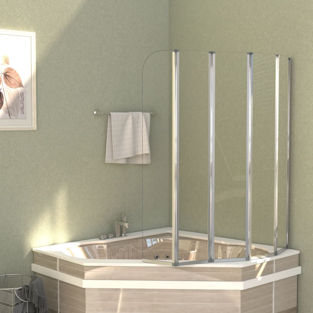 Shower screen, clear, 120x140cm, tempered glass