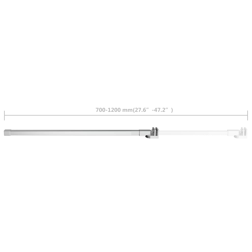 Support for shower partition, stainless steel, 70-120cm