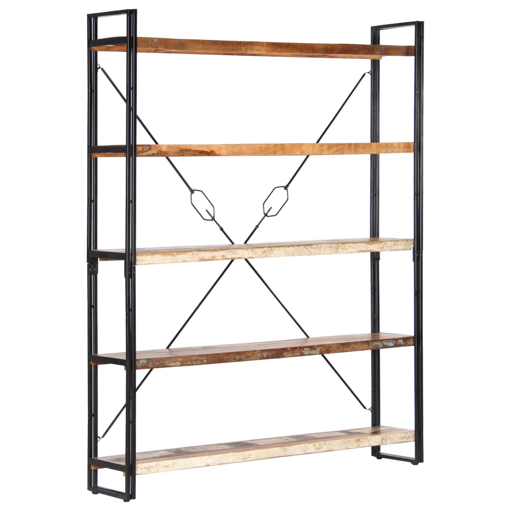 Bookcase, 5-tier, 140x30x180cm, solid wood