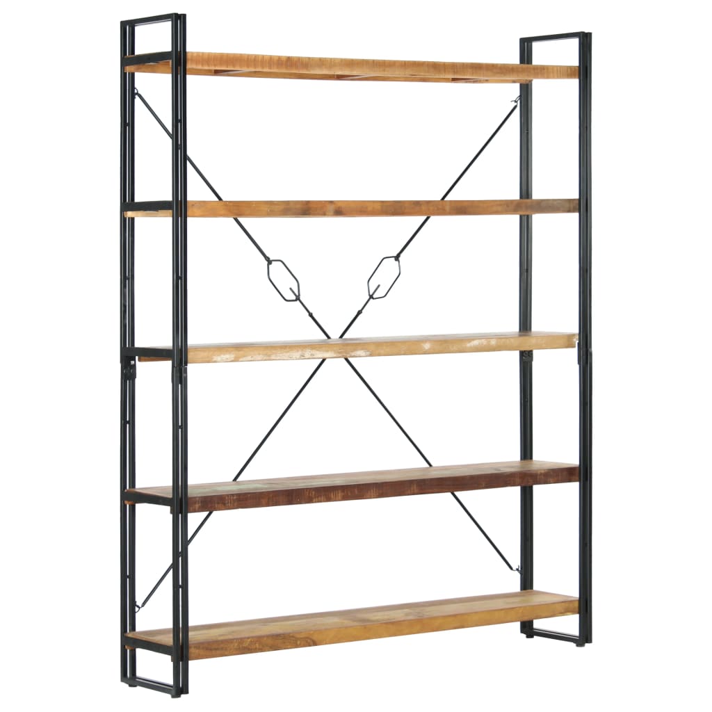 Bookcase, 5-tier, 140x30x180cm, solid wood