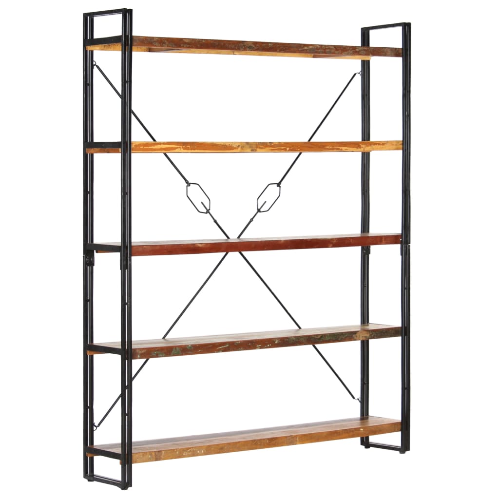 Bookcase, 5-tier, 140x30x180cm, solid wood