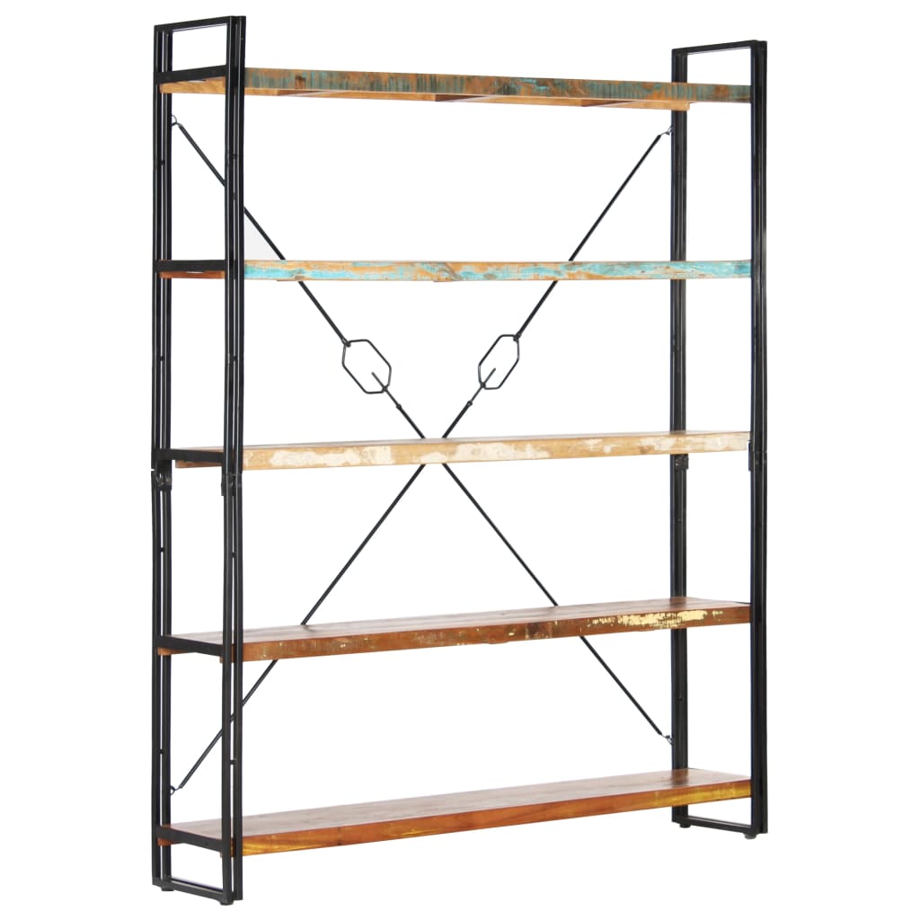 Bookcase, 5-tier, 140x30x180cm, solid wood