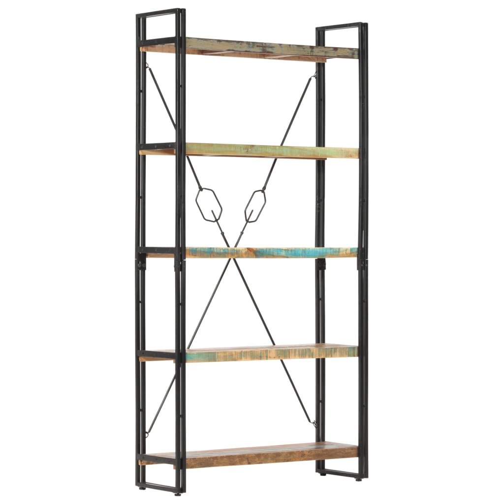 Bookshelf, 5-tier, 90x30x180cm, solid wood