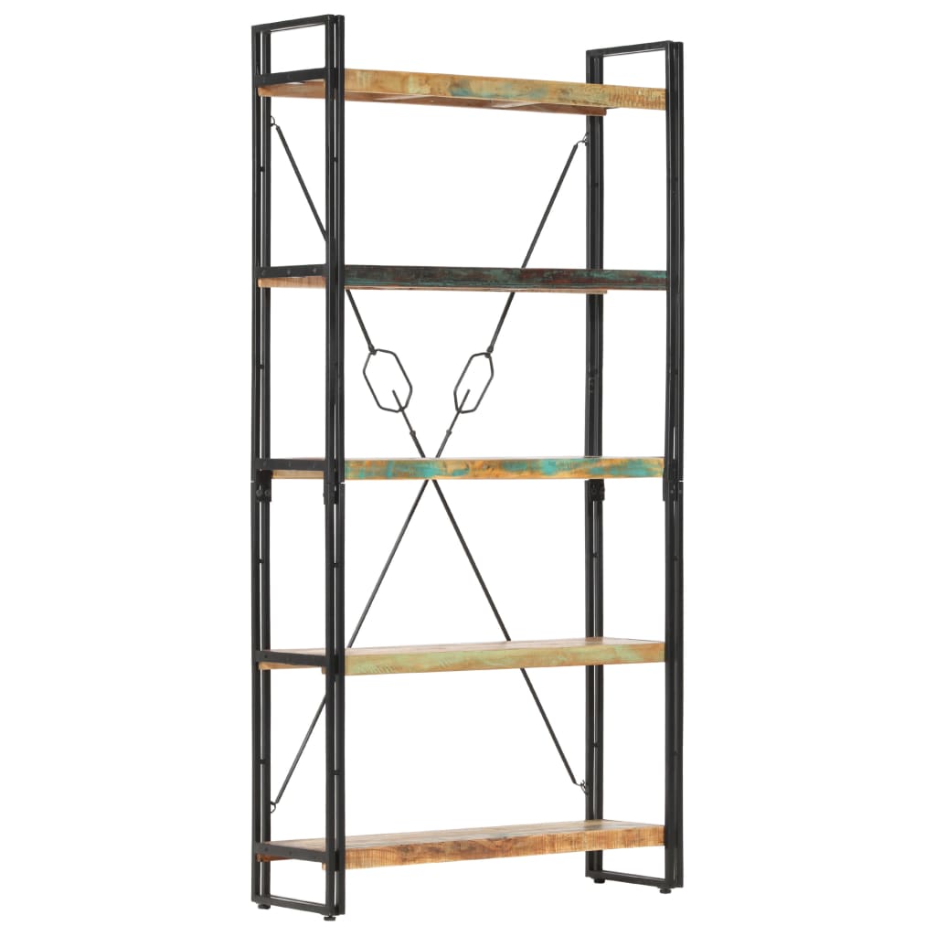 Bookshelf, 5-tier, 90x30x180cm, solid wood