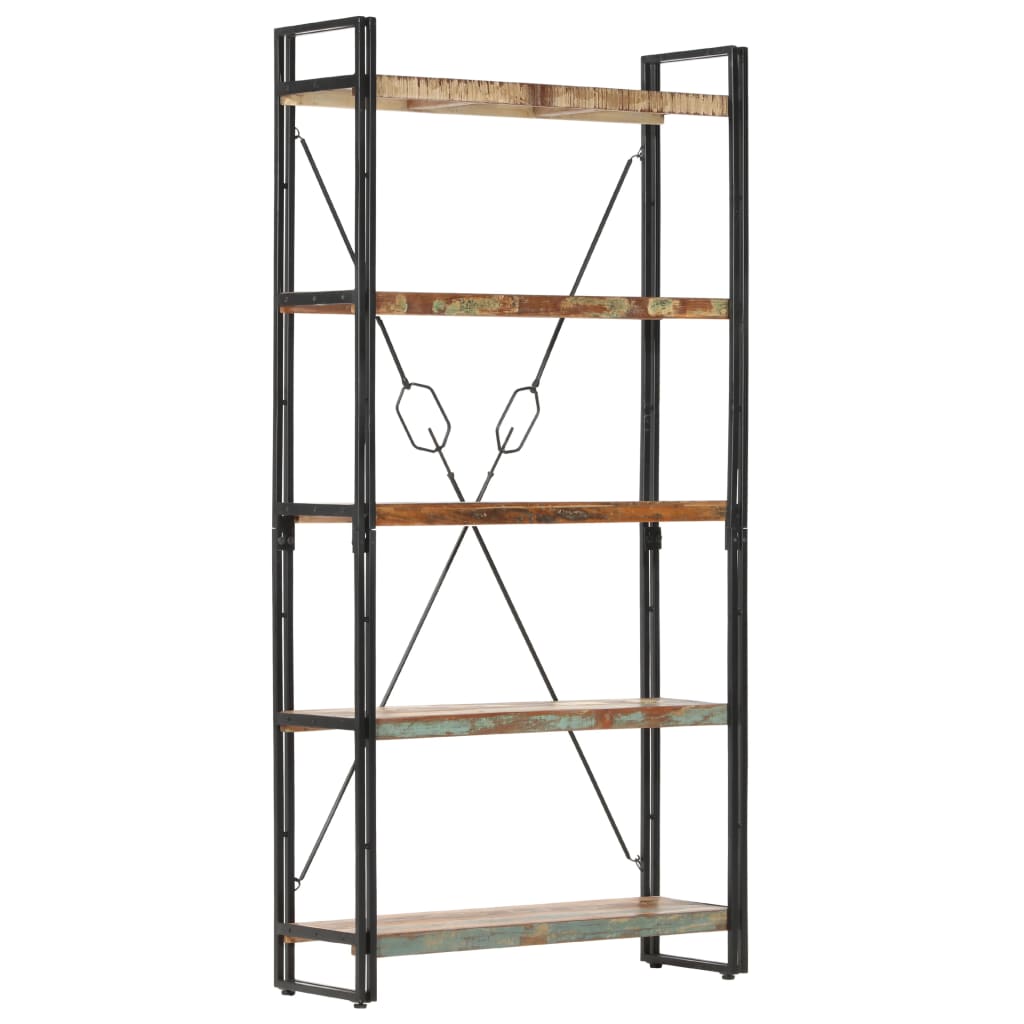 Bookshelf, 5-tier, 90x30x180cm, solid wood