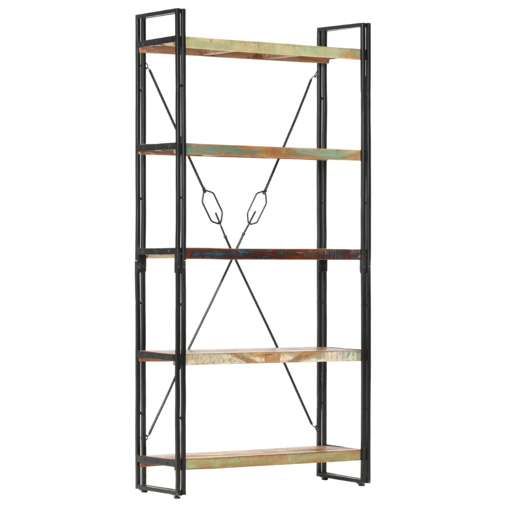 Bookshelf, 5-tier, 90x30x180cm, solid wood