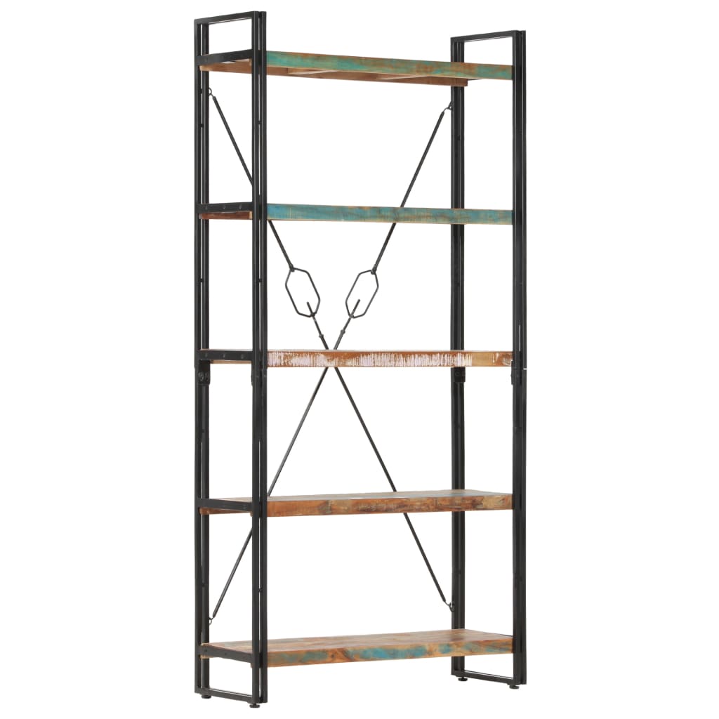 Bookshelf, 5-tier, 90x30x180cm, solid wood