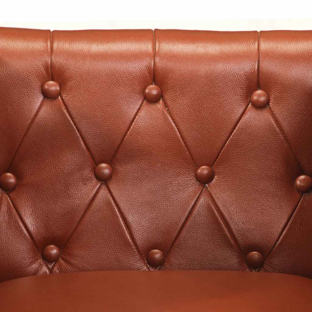 Armchair, brown, genuine leather