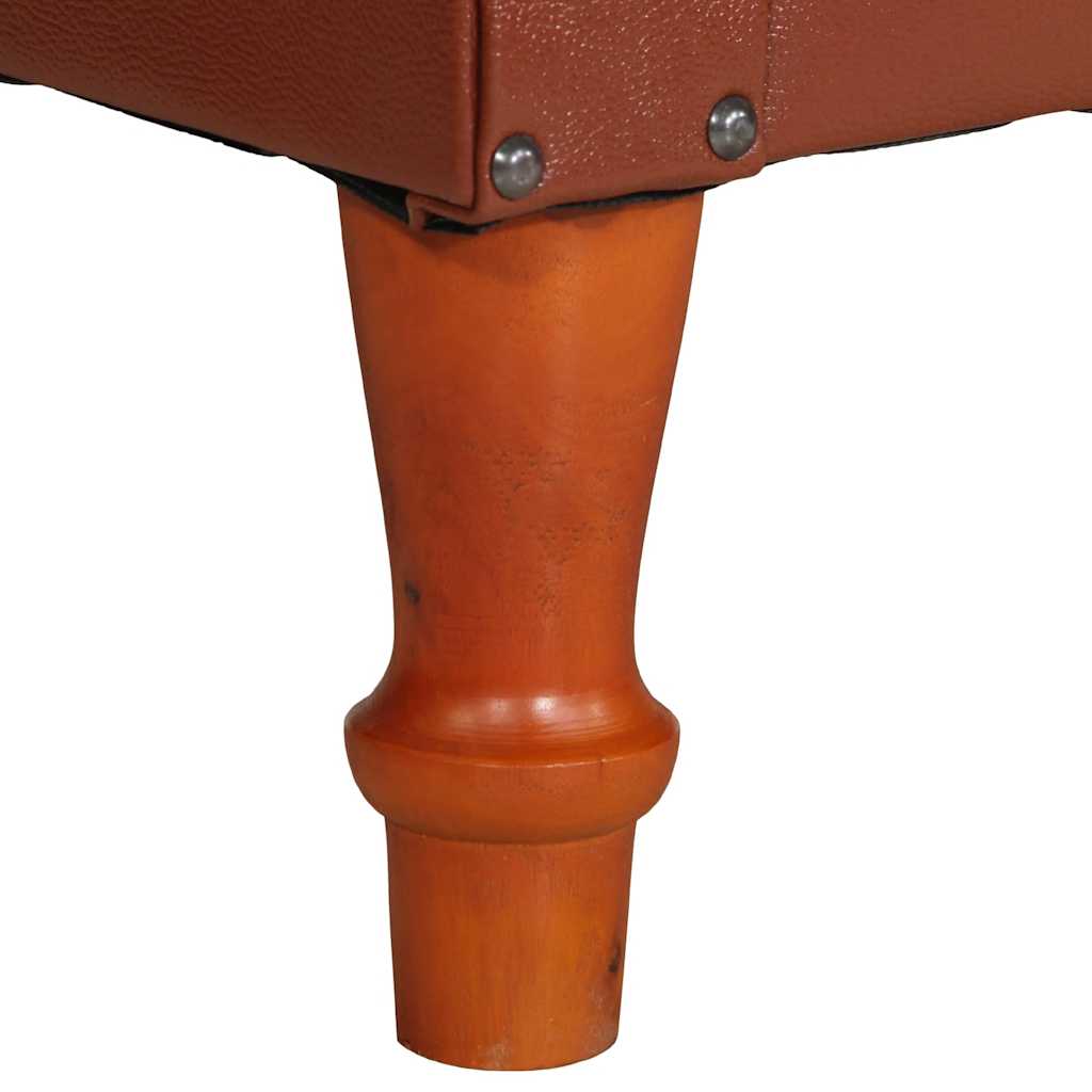 Armchair, brown, genuine leather