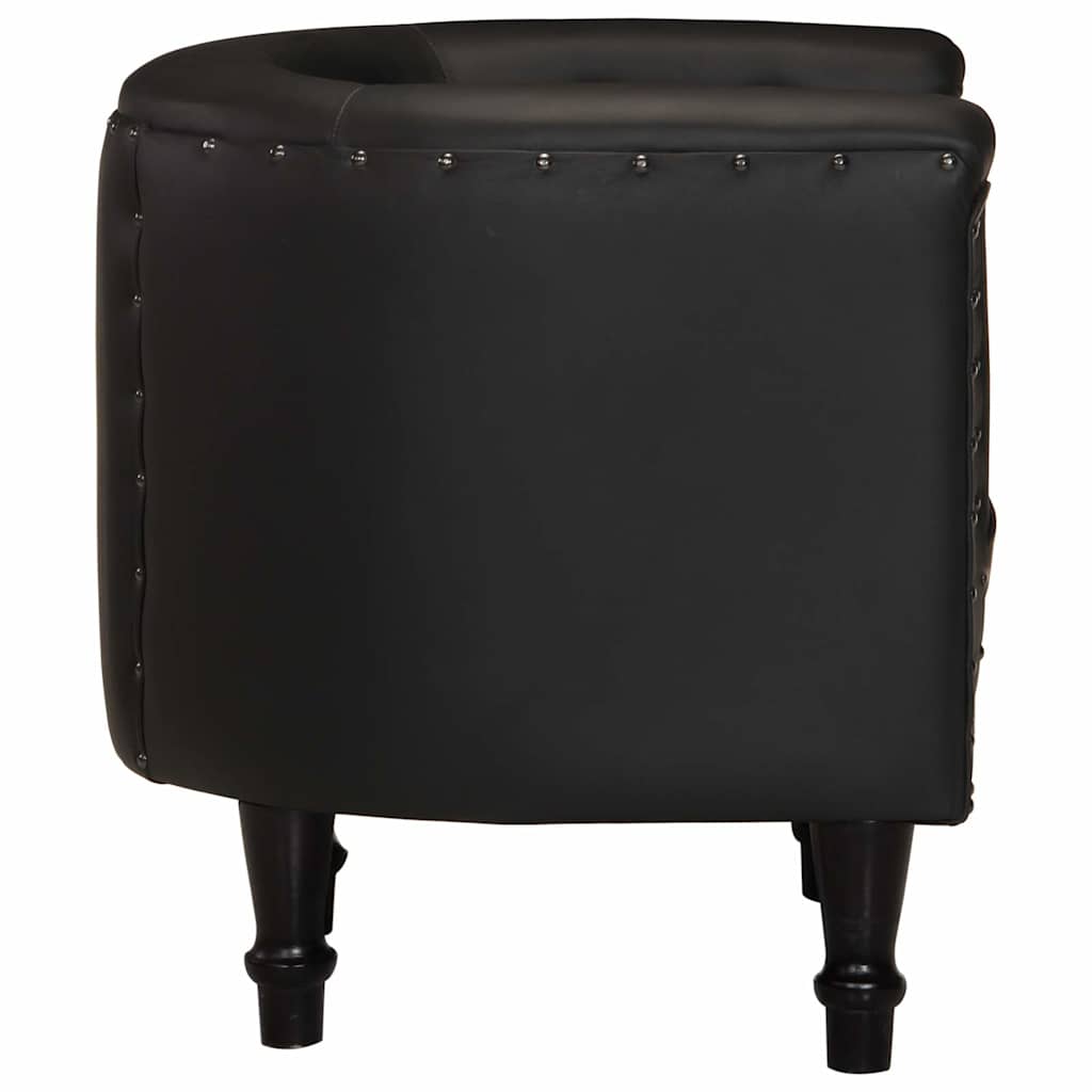 Chair, black, genuine leather