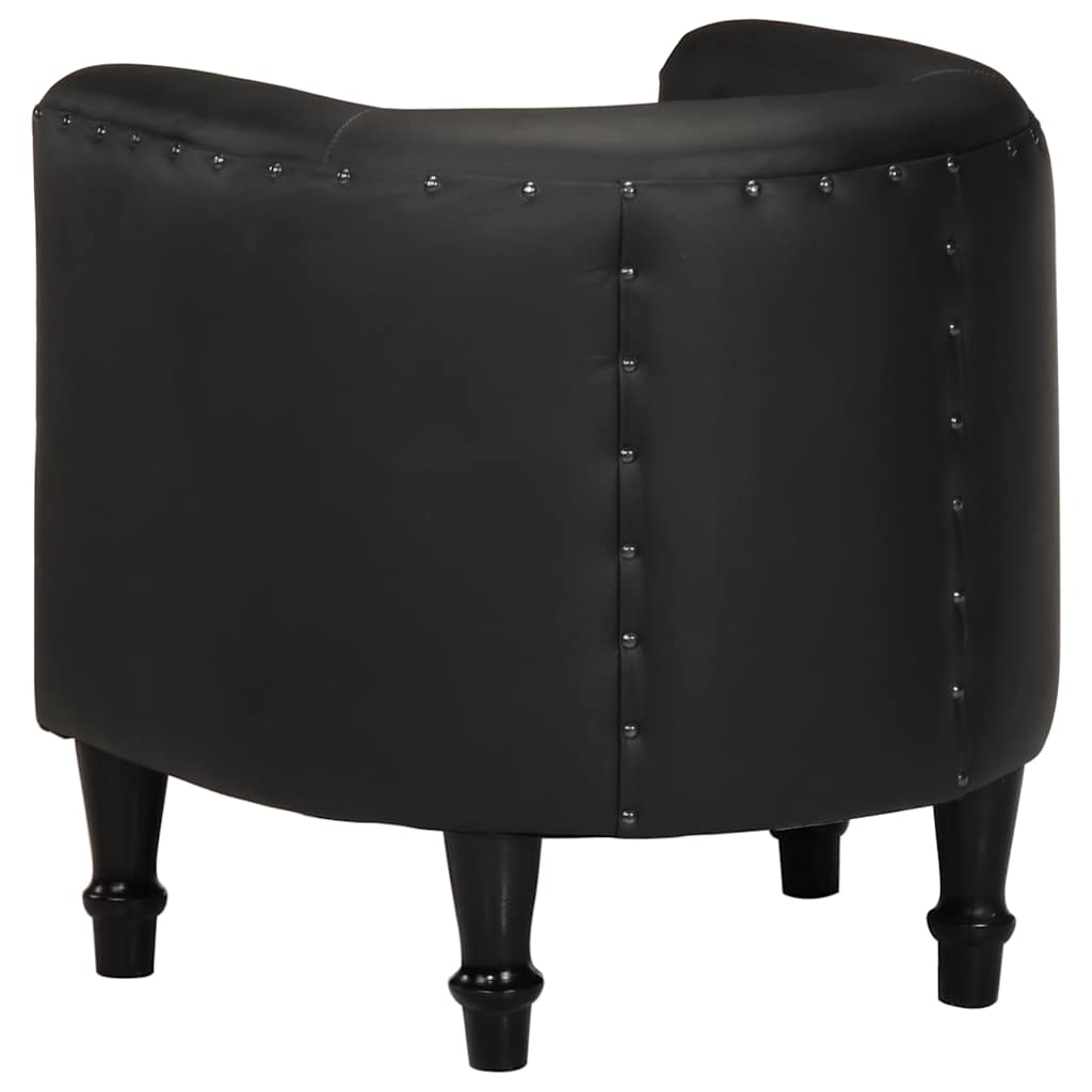 Chair, black, genuine leather