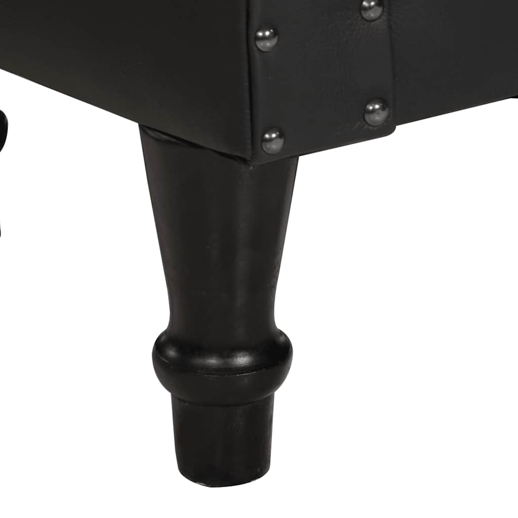 Chair, black, genuine leather