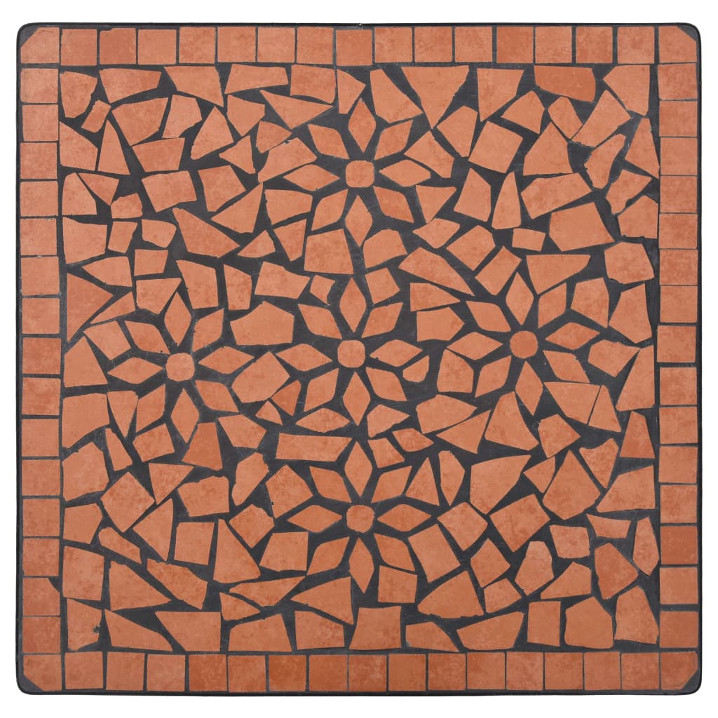Bistro baldų komplektas, 3d., terakotos, keramika, mozaika
