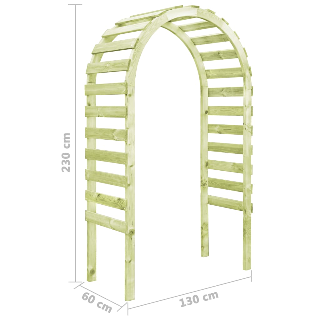 Garden pergola, 130x60x230cm, impregnated pinewood