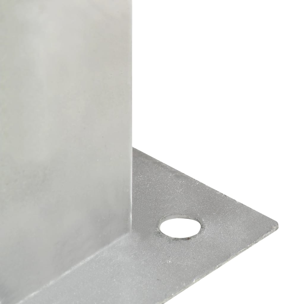 Post bases, 4 pcs, galvanized metal, 71mm