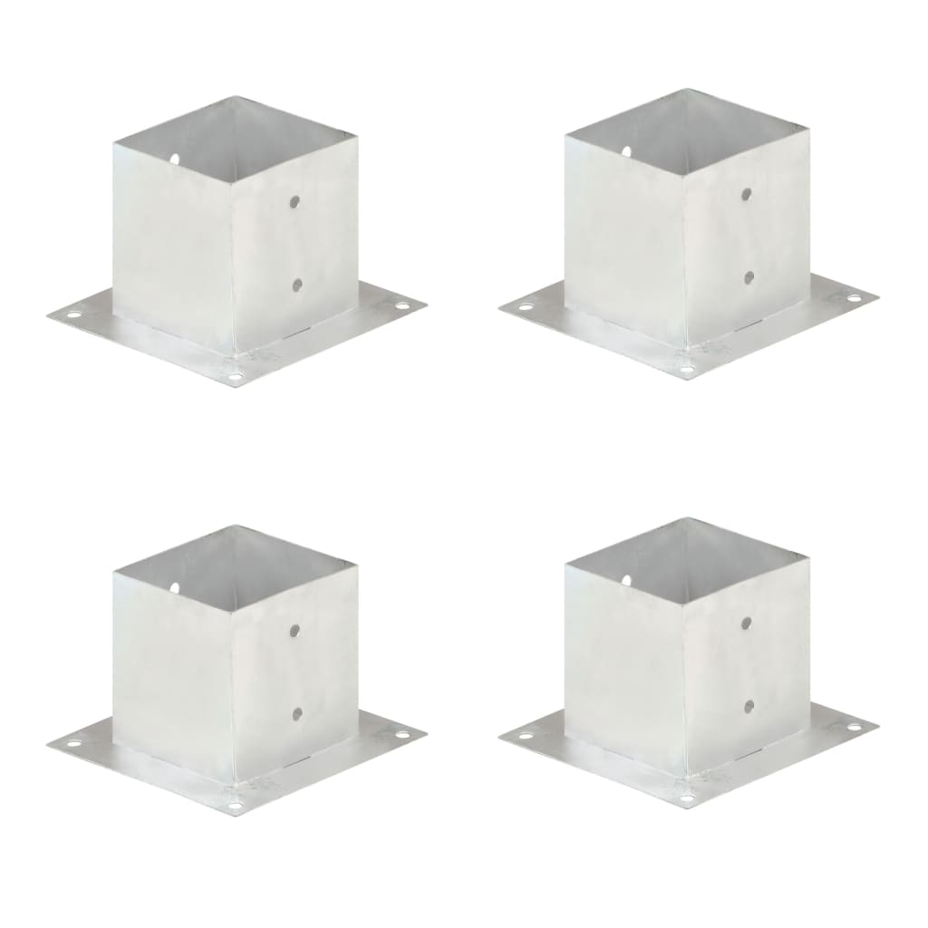 Post bases, 4 pcs, galvanized metal, 141mm