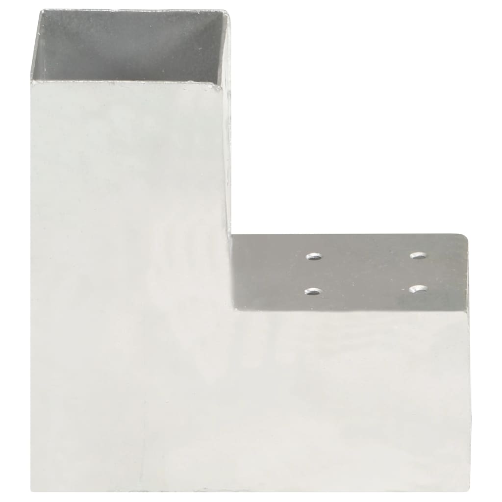 Post connectors, 4 pcs, 81x81mm, metal, L-shaped
