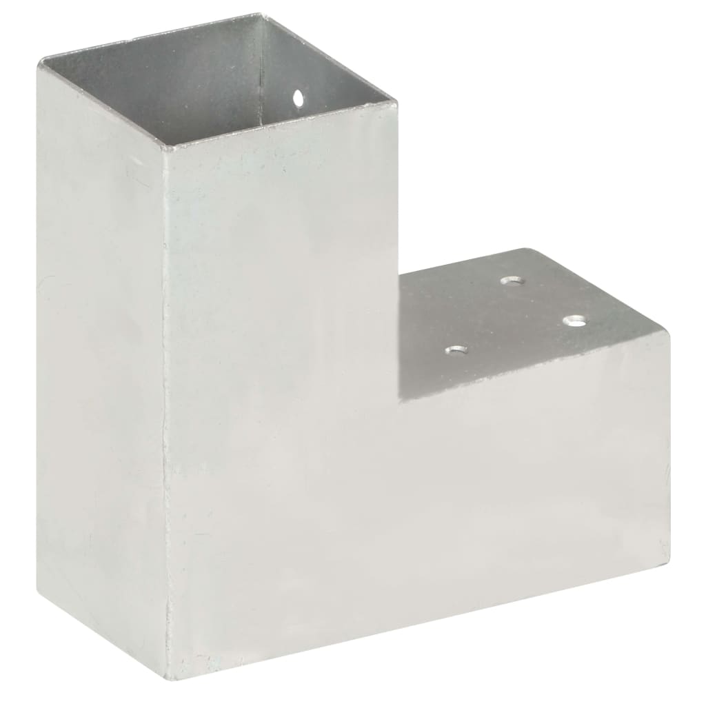 Post connectors, 4 pcs, 81x81mm, metal, L-shaped