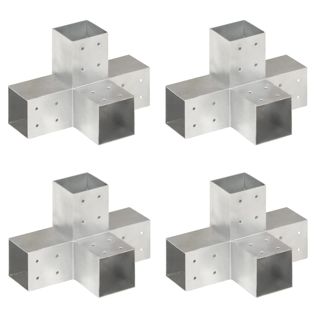 Stulpų sujungimai, 4vnt., 81x81mm, metalas, X formos