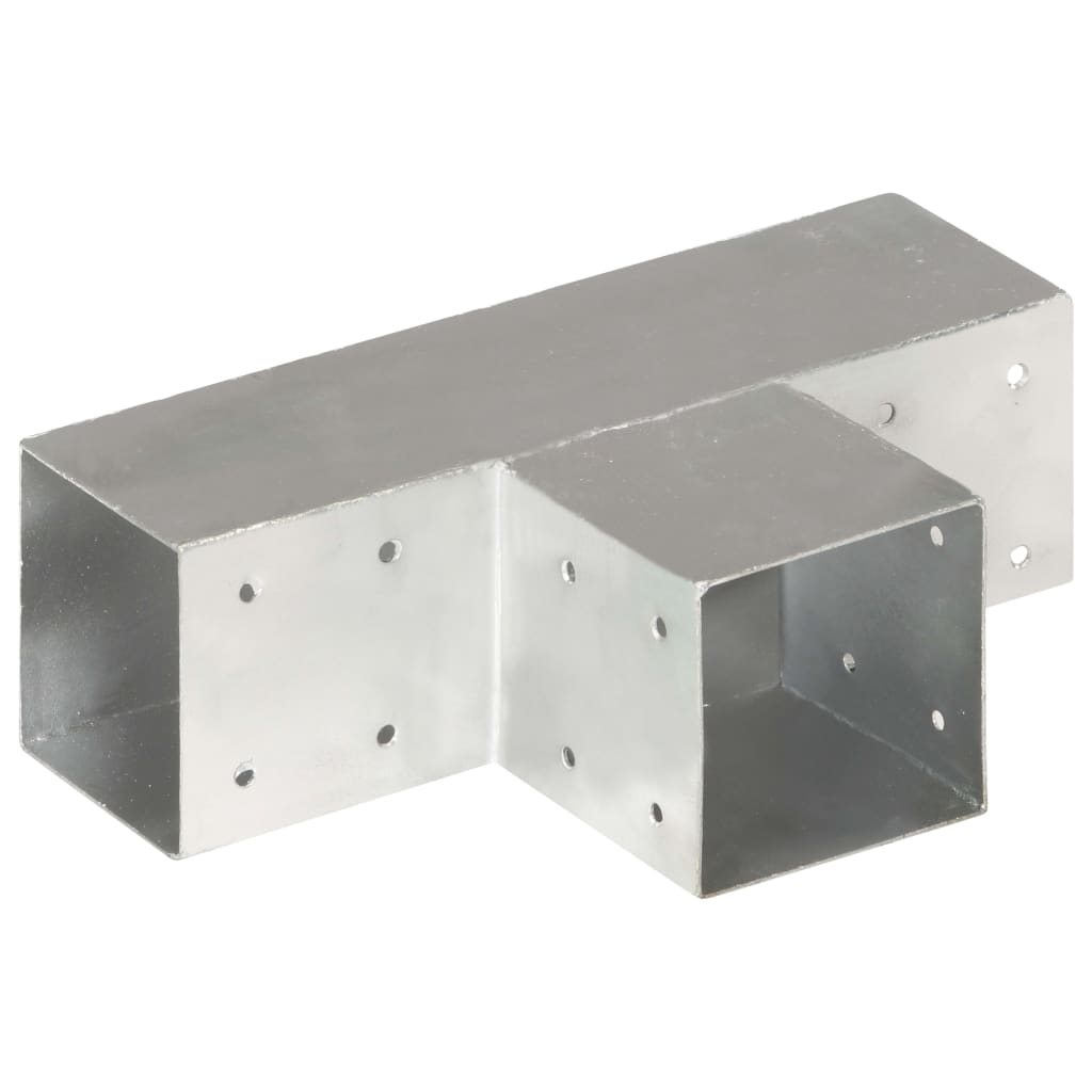 Post connectors, 4 pcs, 91x91mm, metal, T-shaped