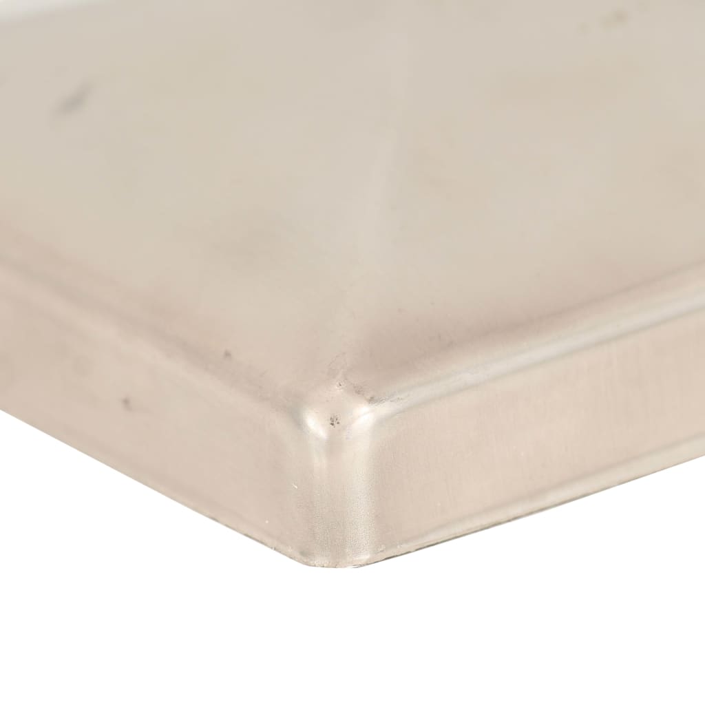 Tvoros stulpų dangteliai, 6vnt., 81x81mm, nerūdijantis plienas