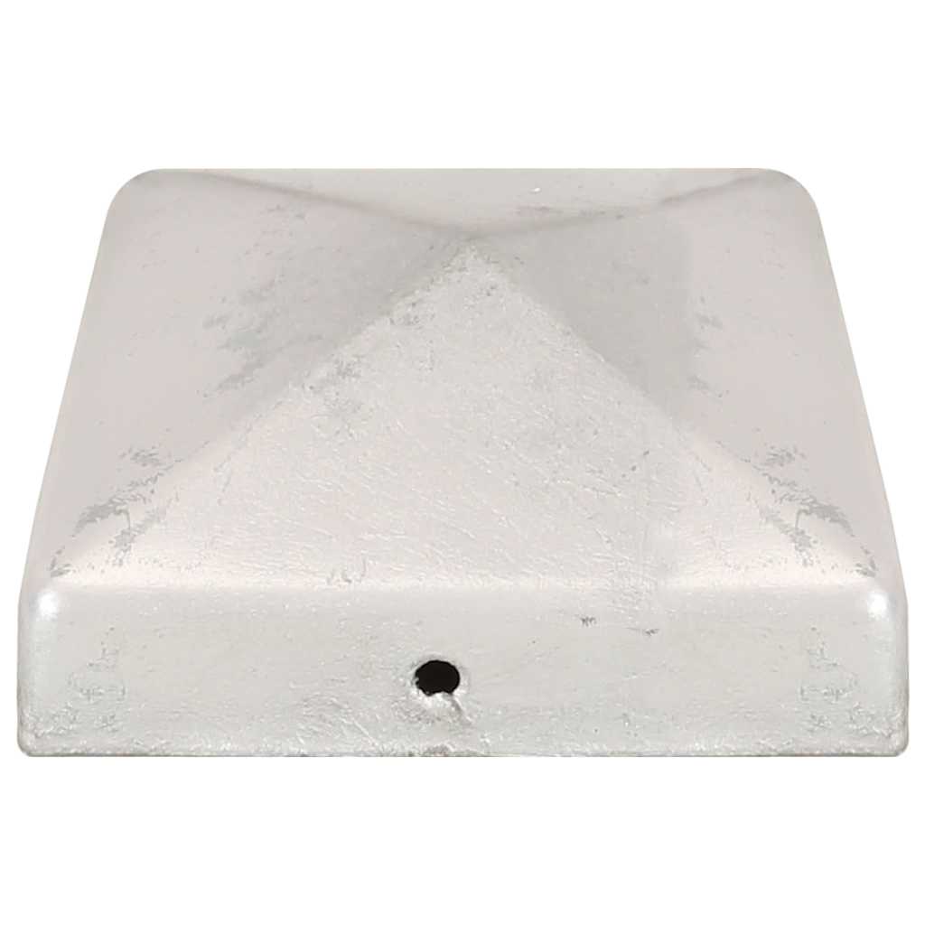 Tvoros stulpų dangteliai, 6vnt., 81x81mm, galvanizuotas metalas