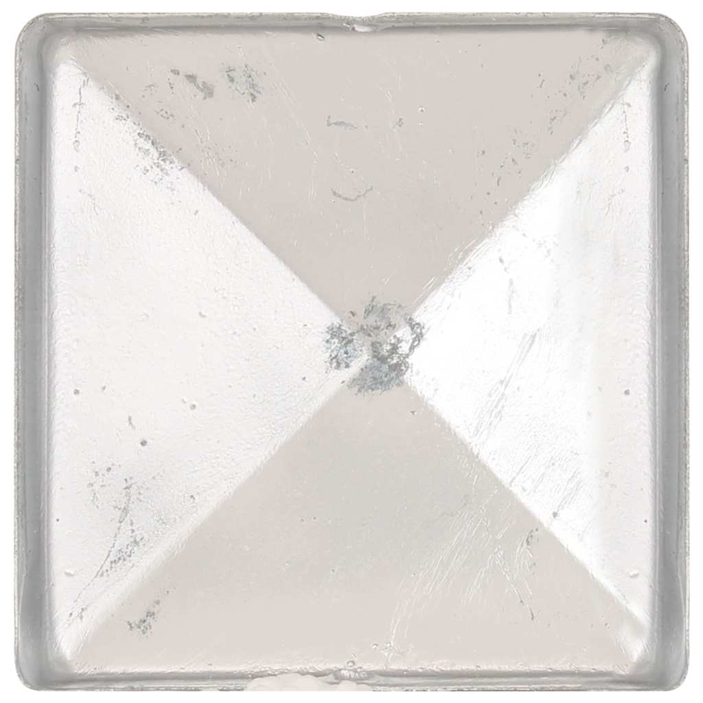 Tvoros stulpų dangteliai, 6vnt., 81x81mm, galvanizuotas metalas