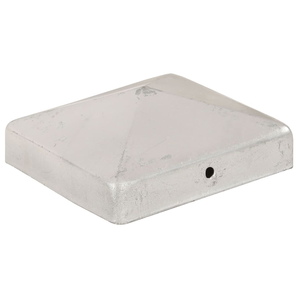 Tvoros stulpų dangteliai, 6vnt., 91x91mm, galvanizuotas metalas