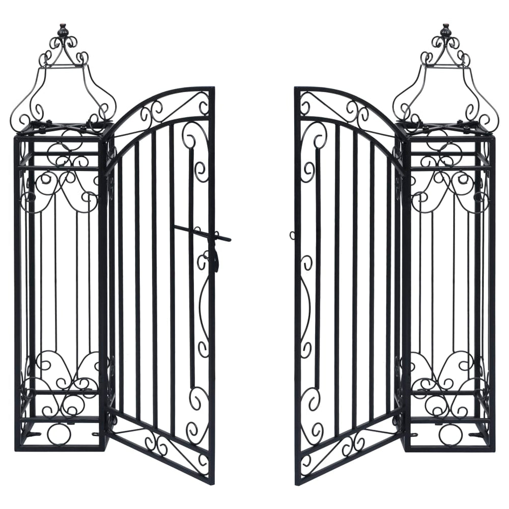 Decorative garden gate, 122x20.5x100cm, wrought iron
