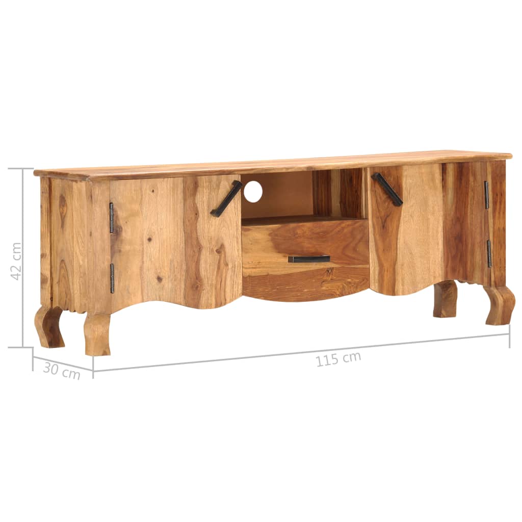 Televizoriaus spintelė, 115x30x42cm, medienos masyvas