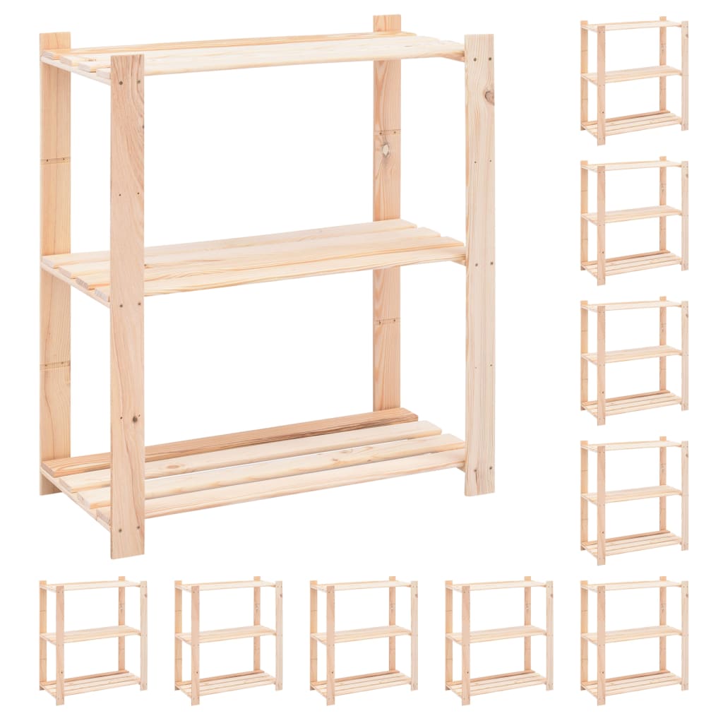 Shelves for items, 10 pcs., 80x38x90cm, solid pine