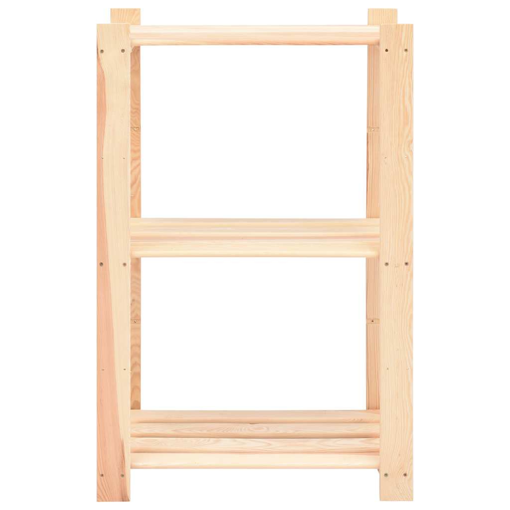 Shelving unit, 2 pcs, 60x38x90cm, solid pine, 3-tier