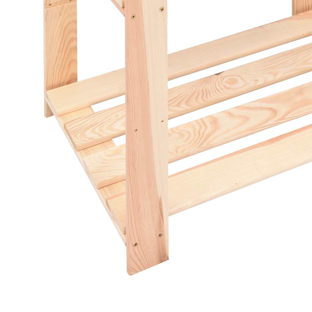 Shelving unit, 2 pcs, 60x38x90cm, solid pine, 3-tier