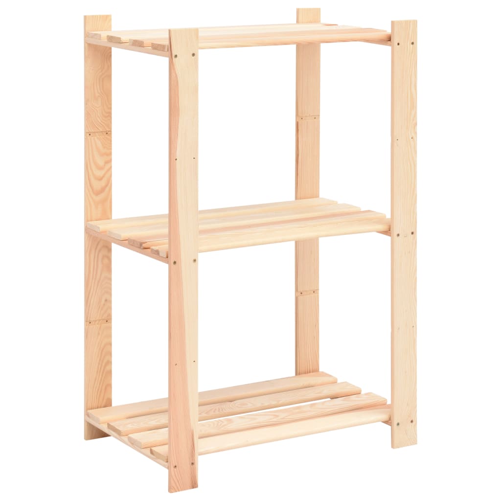 Shelves, 3 pcs., 60x38x90cm, solid pine, 3-tier