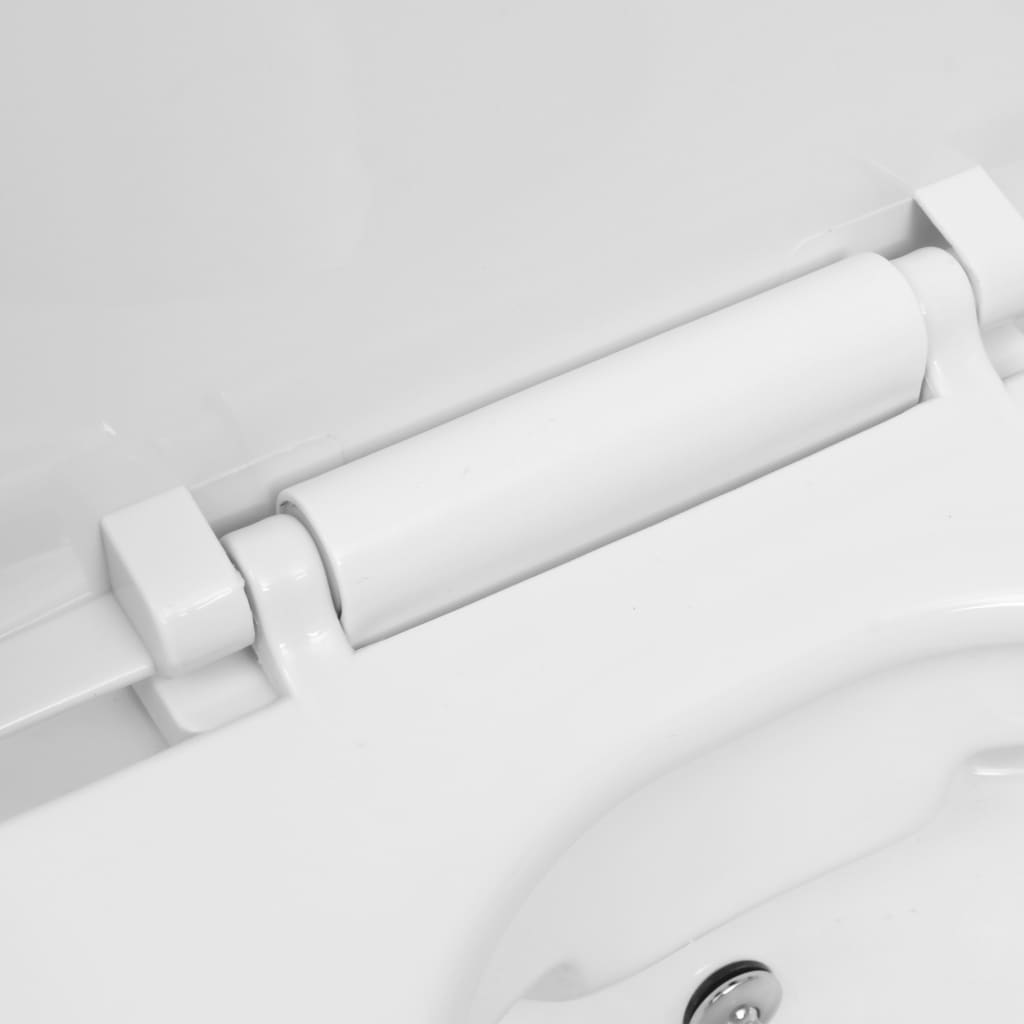Wall-hung rimless toilet with bidet function, white, ceramic