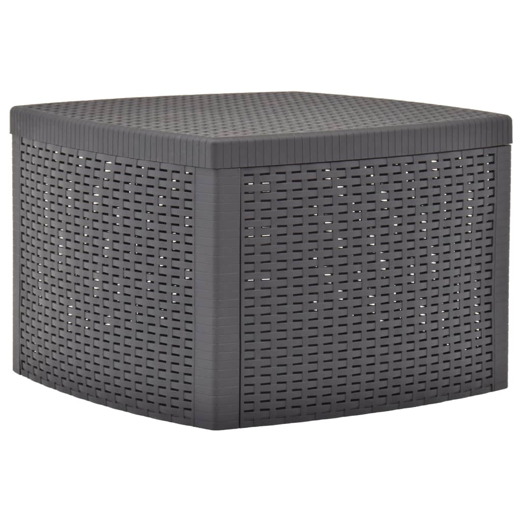 Side table, mocha, 54x54x36.5cm, plastic