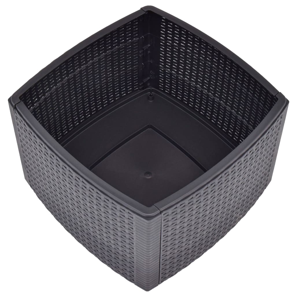 Side table, mocha, 54x54x36.5cm, plastic