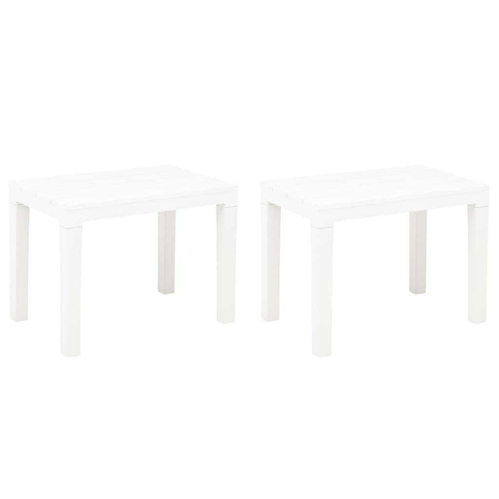 Sodo suoliukai, 2vnt., baltos spalvos, plastikas