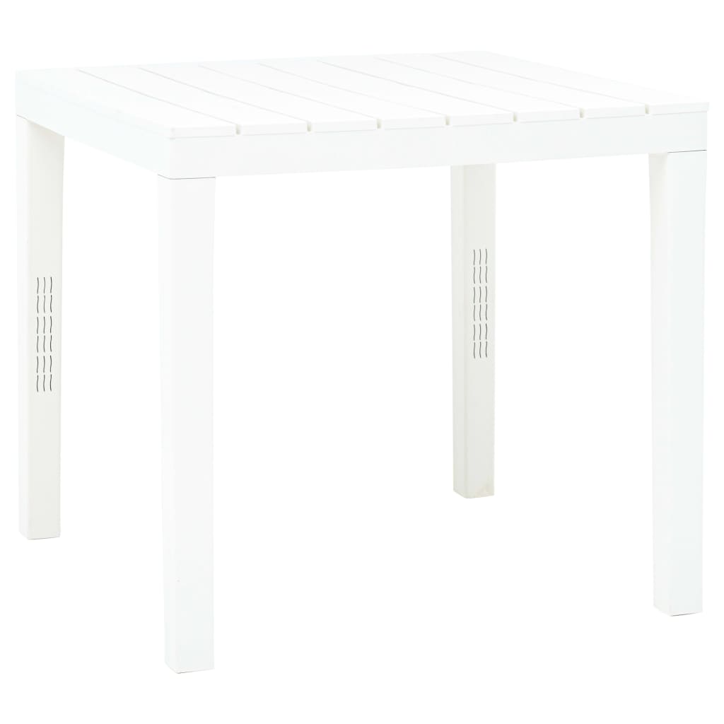 Dārza galds, balts, 78x78x72cm, plastmasa