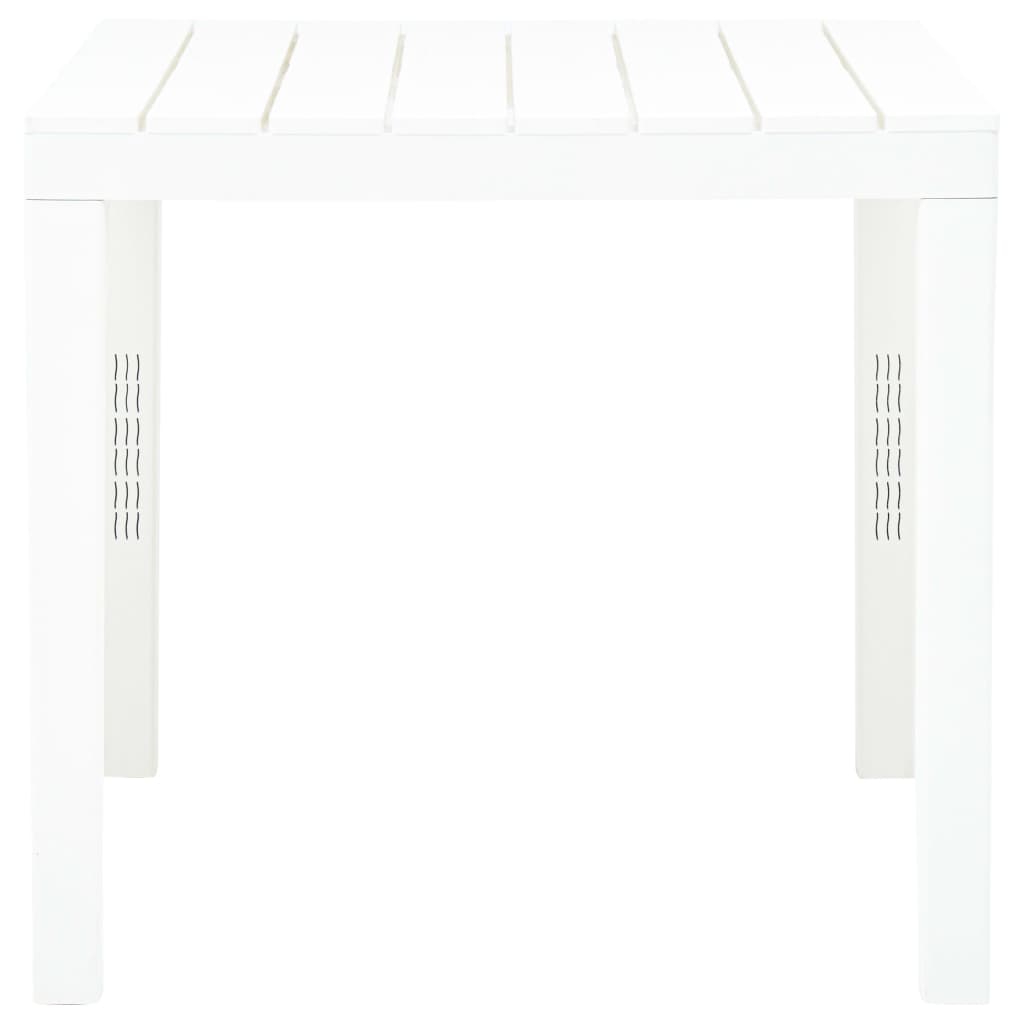 Dārza galds, balts, 78x78x72cm, plastmasa