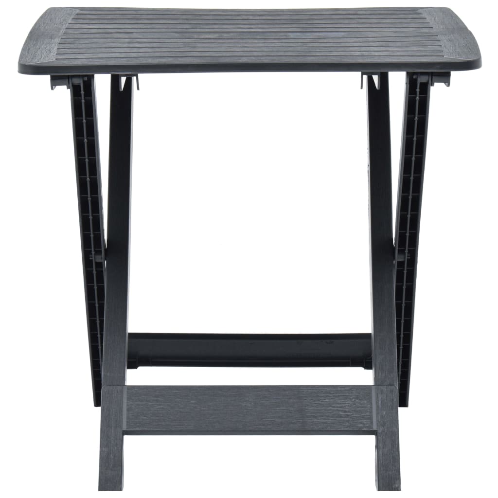 Sulankstomas sodo stalas, antracito, 79x72x70cm, plastikas