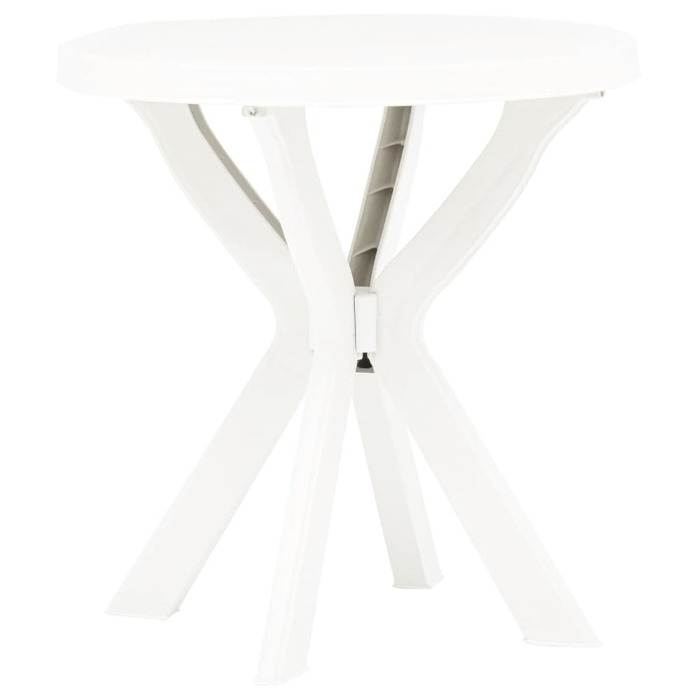 Bistro table, white, plastic, 70cm diameter