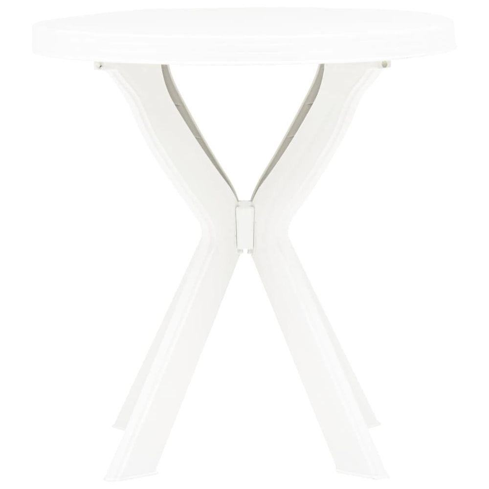 Bistro table, white, plastic, 70cm diameter