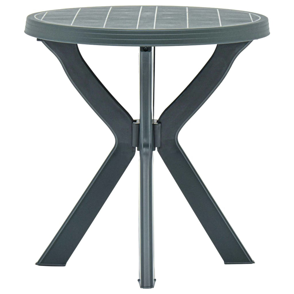 Bistro staliukas, žalios spalvos, plastikas, 70cm skersmens