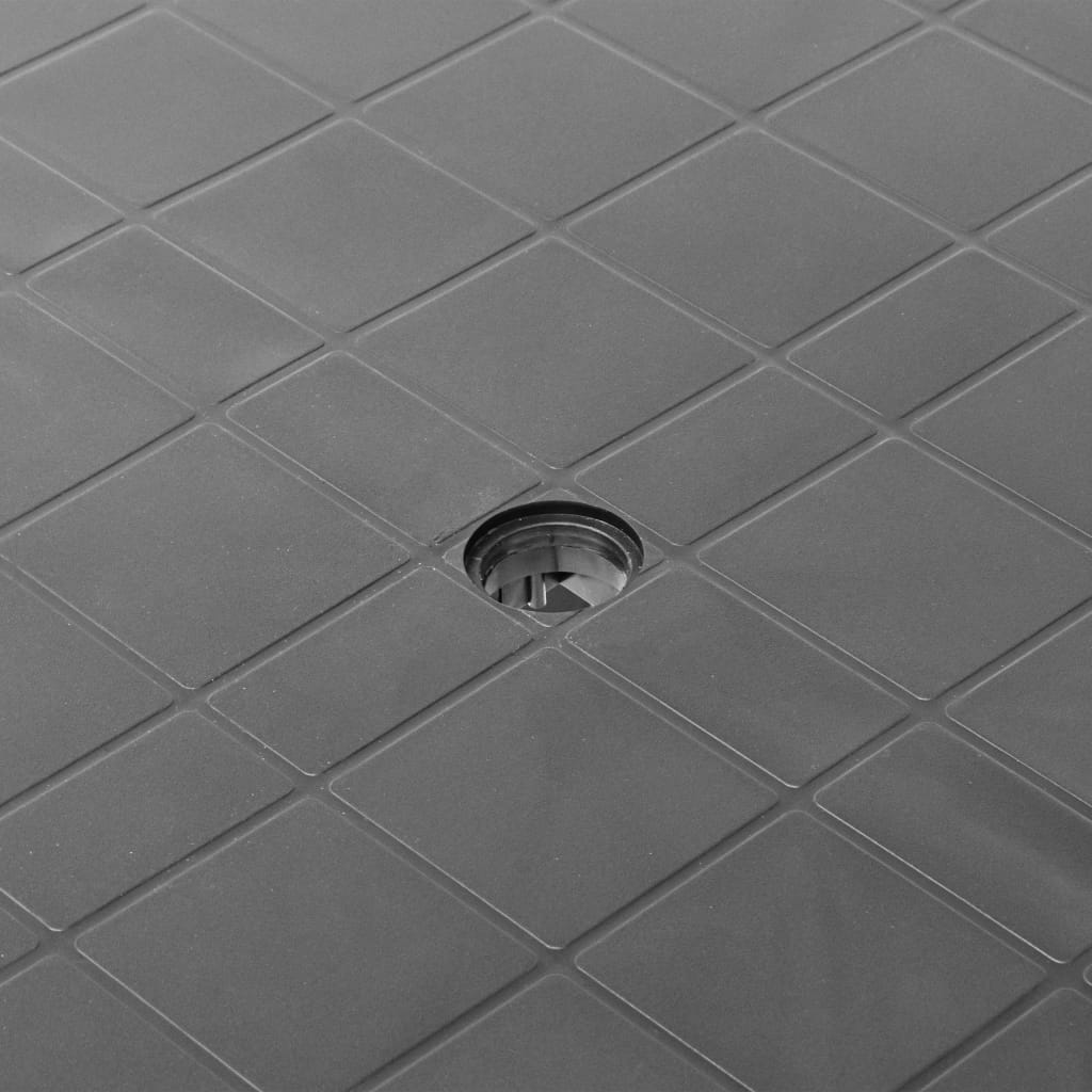 Sodo stalas, antracito spalvos, 80x75x72cm, plastikas