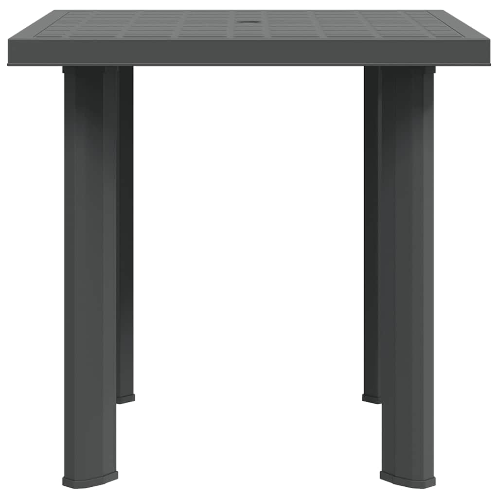 Sodo stalas, antracito spalvos, 80x75x72cm, plastikas