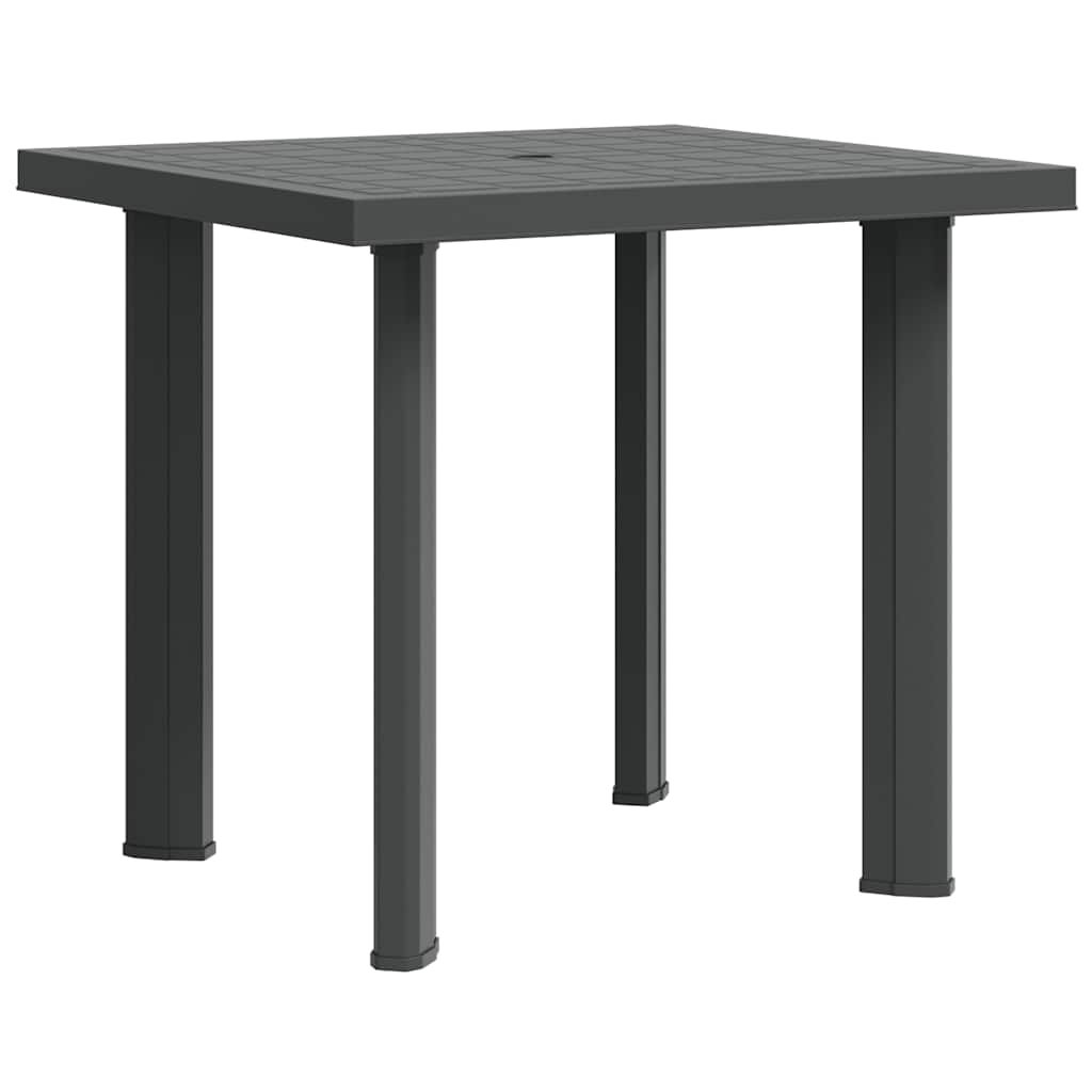 Sodo stalas, antracito spalvos, 80x75x72cm, plastikas